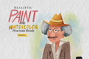 20+ Watercolor Procreate Brush, a Brush Add-On by badrusblue (Thumbnail 4 of 7)