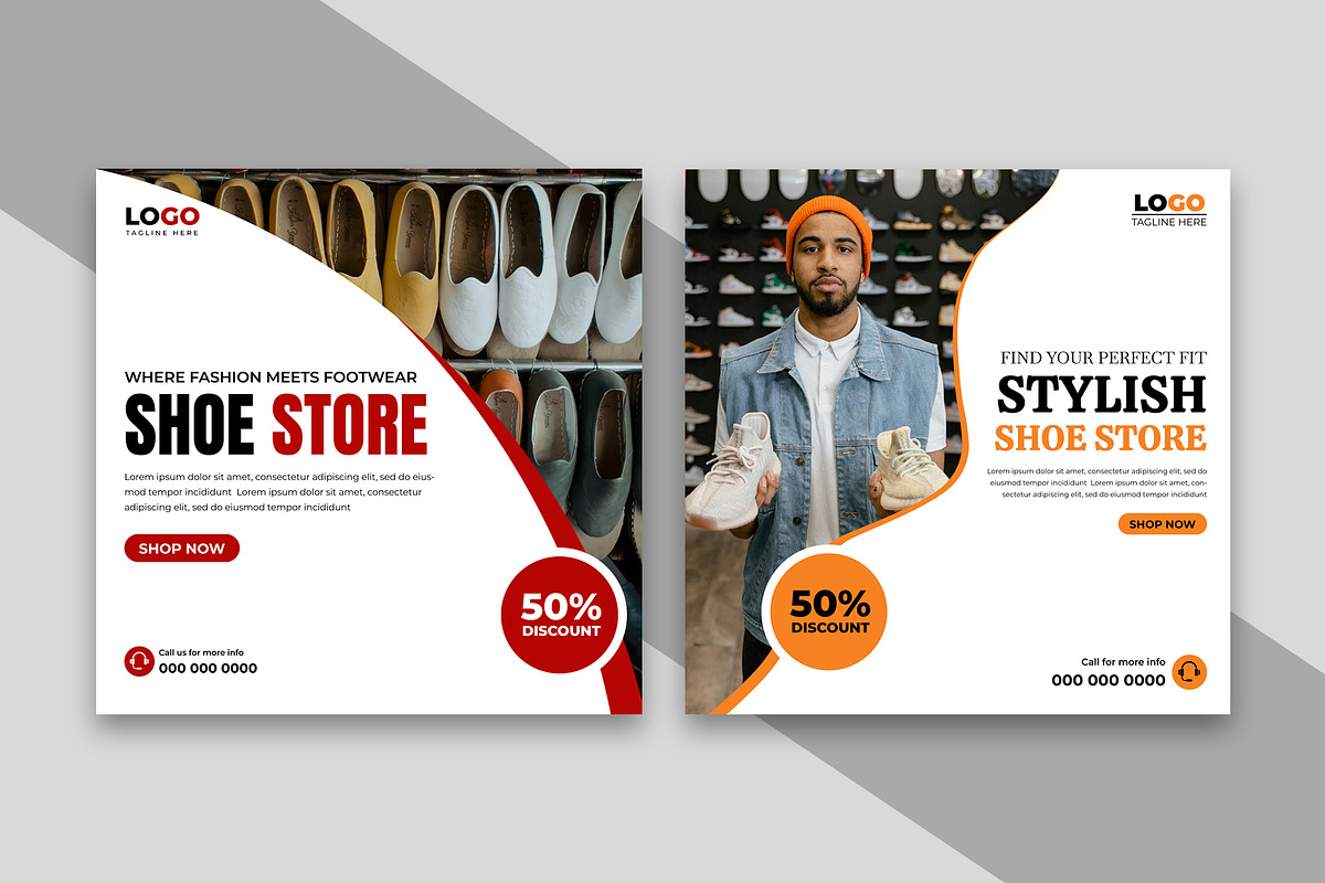 Shoe Store Social Media Post Banner, a Social Media Template by nandinigraphics (Photo 1 of 2)