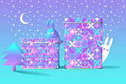 Holographic Christmas Geometric Set, an Object Graphic by Julie&Taily (Thumbnail 2 of 23)