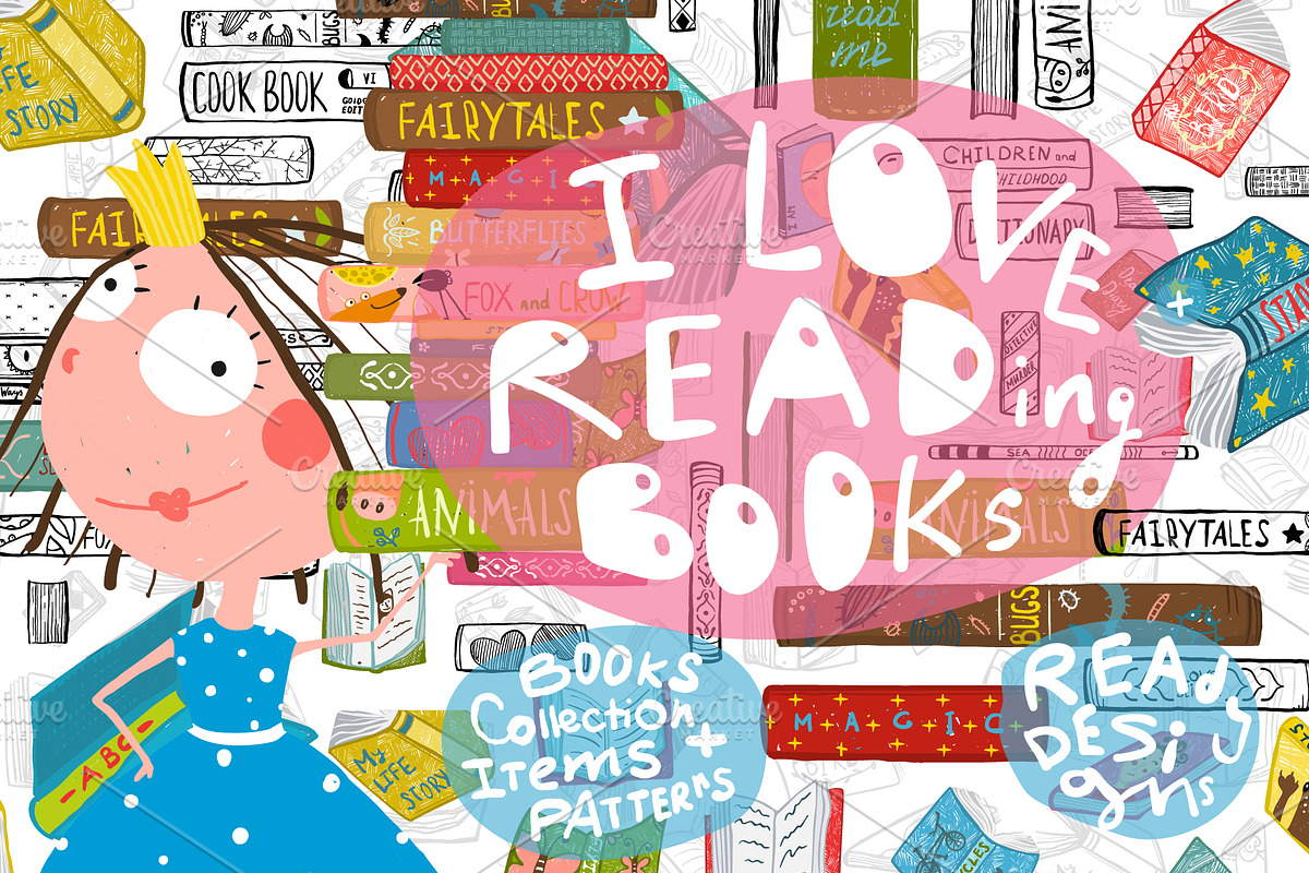 Give me a Book! HUGE Reading Bundle, an Education Illustration by Popmarleo Shop (Photo 2 of 20)