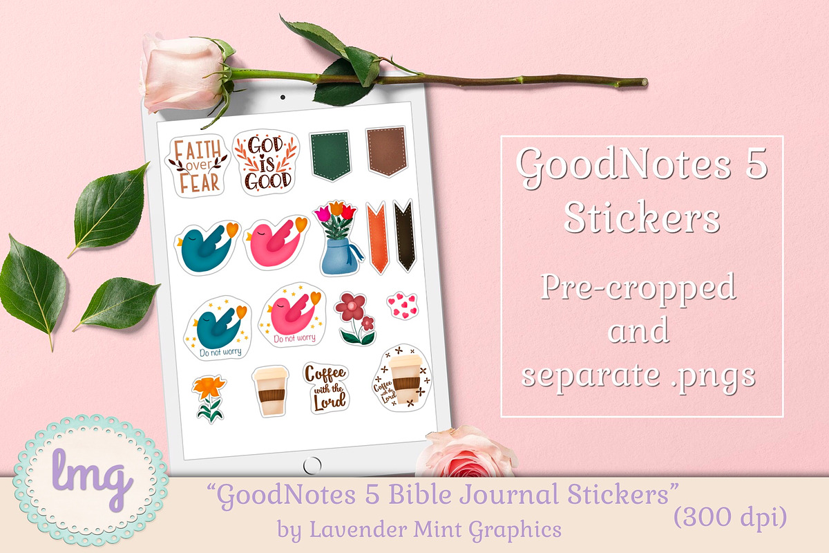 Goodnotes Bible Journal Stickers, an Illustration by Lavender Mint Graphics (Photo 3 of 5)
