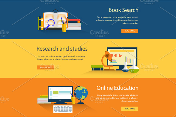 Education Banners 100 Vector