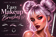 Easy MakeUp Brushes for Procreate, a Brush Add-On by sundrameda (Thumbnail 1 of 3)
