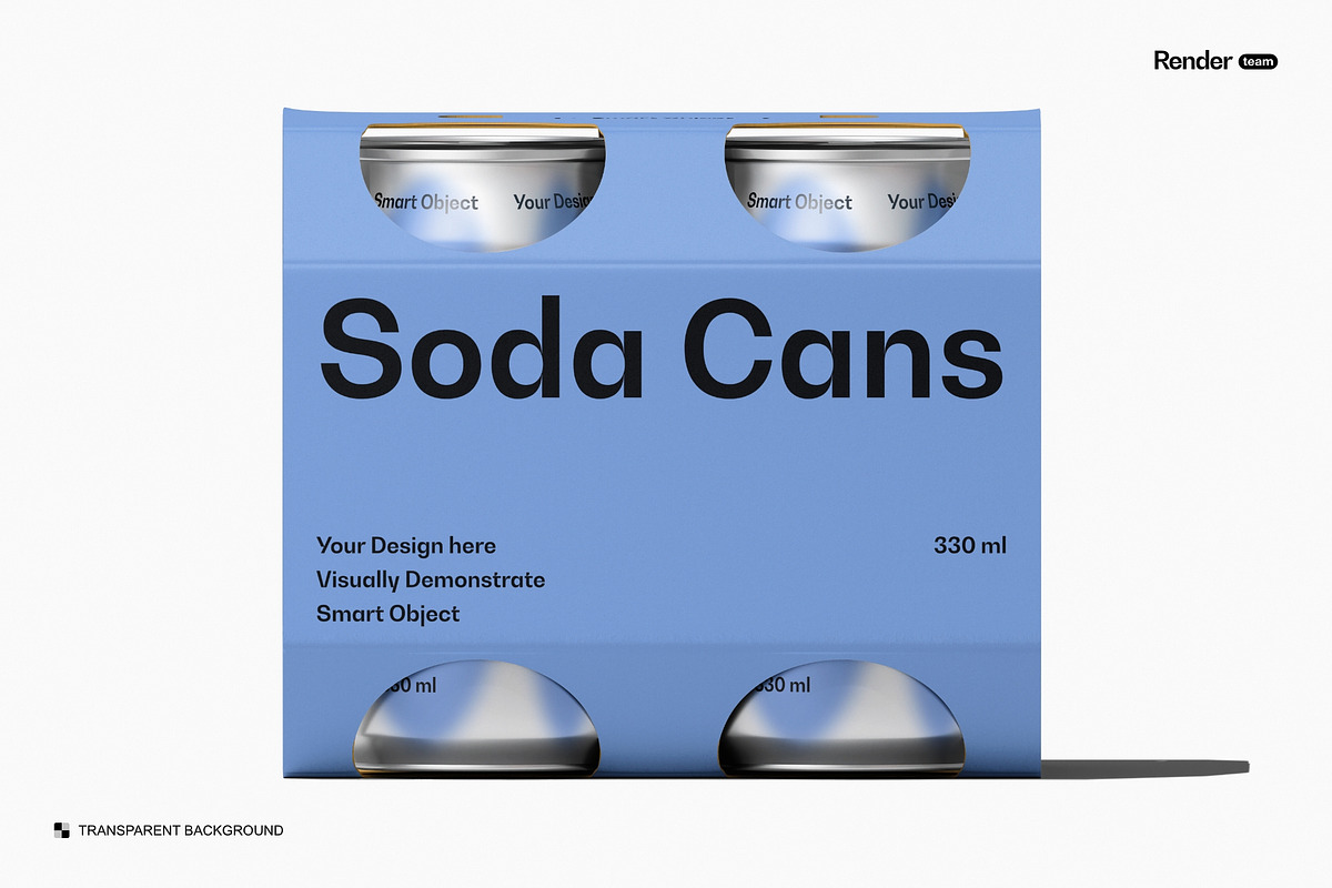 Soda / Beer Packaging Mockup, a Packaging Mockup by Renderteam (Photo 3 of 12)