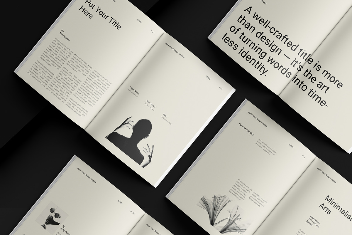 Book Title Layout Design Template preview 6