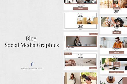 Blog Facebook Posts, a Social Media Template by Social Corner Graphics