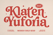 Klaten Yuforia Modern Bold Serif, a Serif Font by timelesstype.co (Thumbnail 1 of 15)