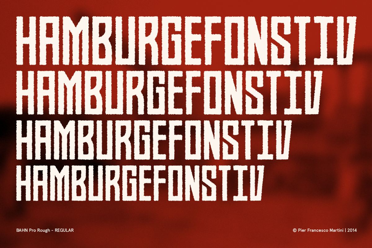 BAHN Pro Rough - REGULAR, a Sans Serif Font by MARTINI Type Designer (Photo 2 of 5)