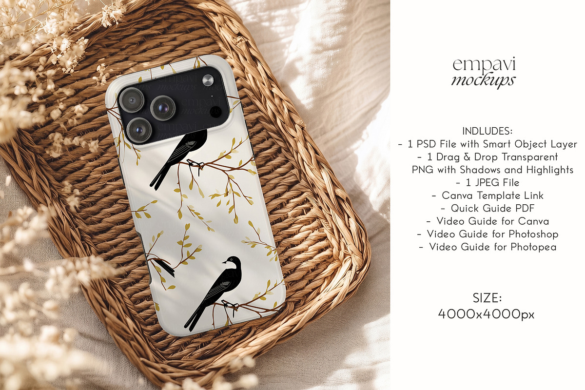 iPhone 18 Pro Max Phone Case Mockup, an iPhone Mockup by EmpaviMockups (Photo 5 of 7)