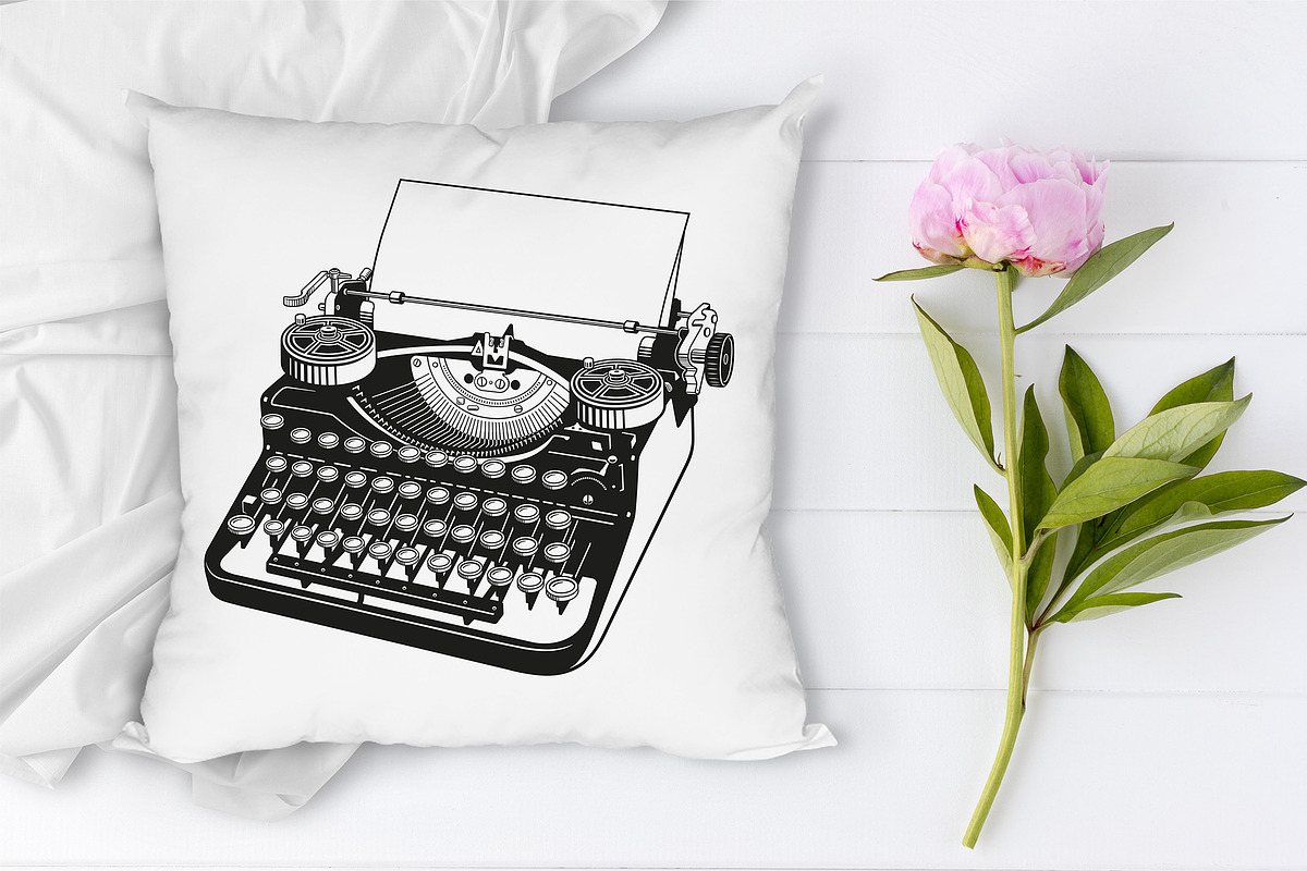 Vintage Typewriter SVG Cut Files., an Object Graphic by Doodle Cloud Studio (Photo 6 of 8)