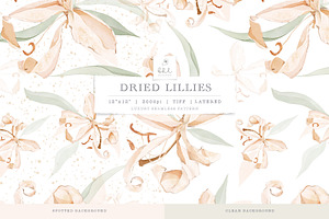 Elegant Lillies Seamless Pattern