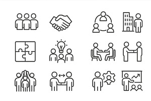 Business collaboration and teamwork, a Person Illustration by ZinetroN