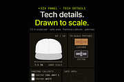 Hat Template - 6 Panel Hat, a Hat Mockup by Template Haven (Thumbnail 3 of 15)