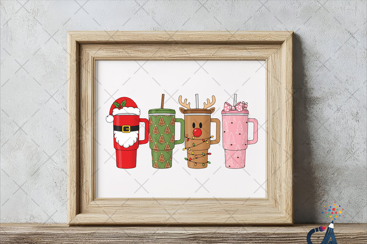 Christmas Tumbler Cups Png, an Illustration by Creative Art (Photo 2 of 6)