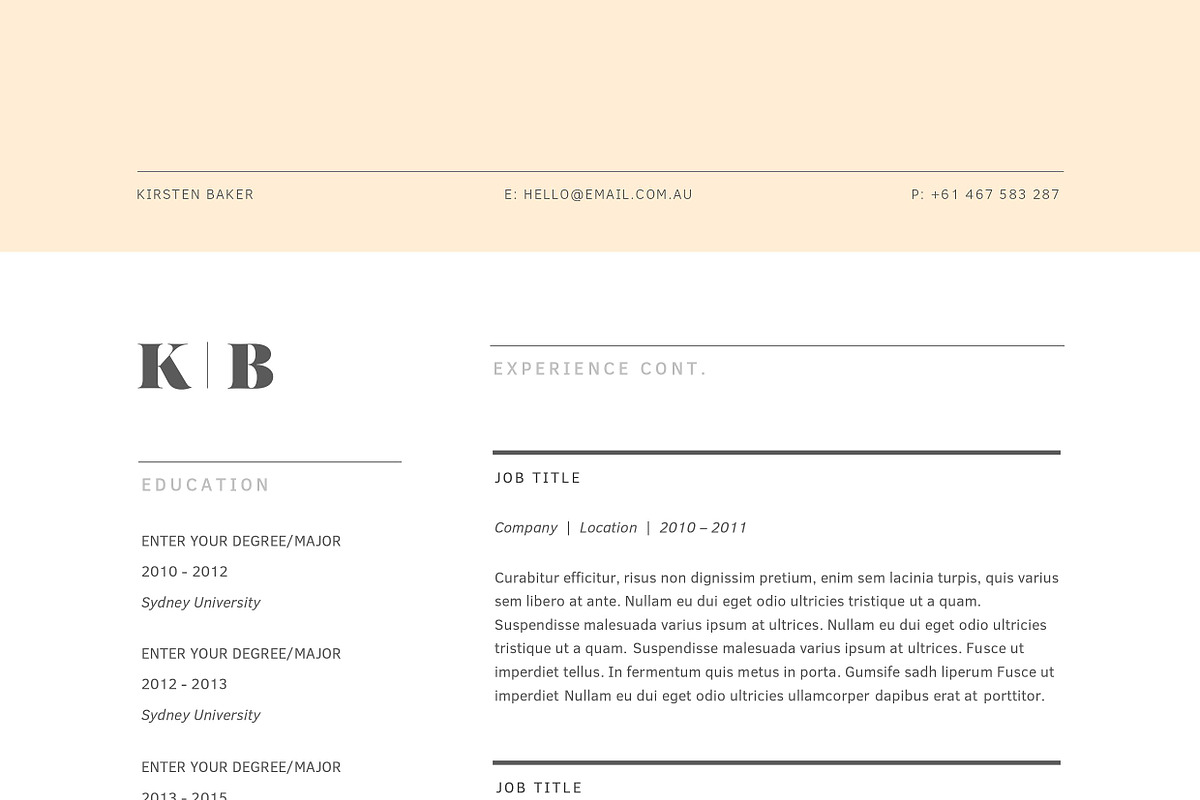 Resume Template 3 Page | CV Template, a Resume Template by The Template Depot (Photo 5 of 5)