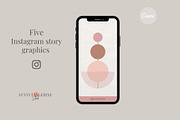 SALE Warm Circles Canva Templates, a Social Media Template by SunnyTangerine Stock (Thumbnail 4 of 5)