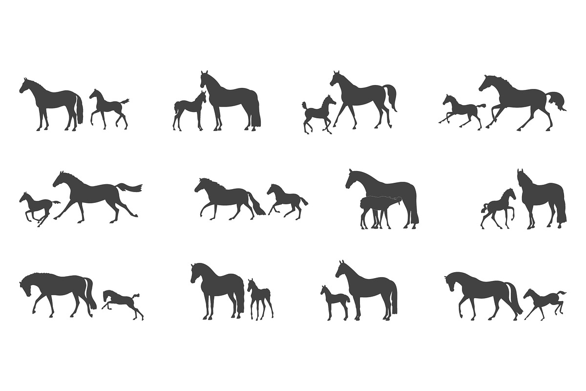 Mares and foals, an Animal Illustration by Naurider (Photo 2 of 3)