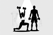 Fitness Workout Training Gym Vector, an Object Graphic by Creativeshirt (Thumbnail 8 of 10)