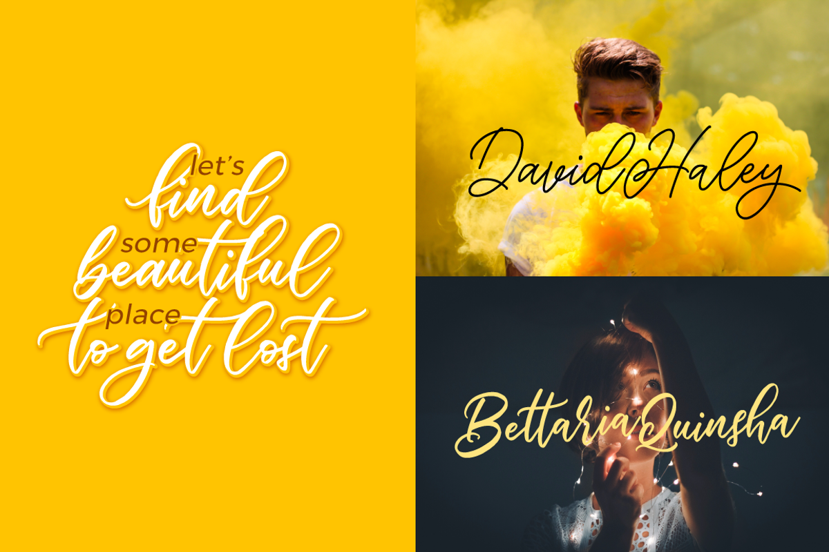 Biolatesha Calligraphy Font preview 7