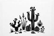 60 Desert Cactus Floral Silhouette, a Seasonal Illustration by Amazin_art (Thumbnail 32 of 34)