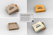 Small Square Paper Box&Lid Mockup, a Cups & Container Mockup by INCDesign (Thumbnail 3 of 10)