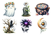 Daisy Flower & Halloween Clipart, an Illustration by Daily.Designs (Thumbnail 2 of 5)