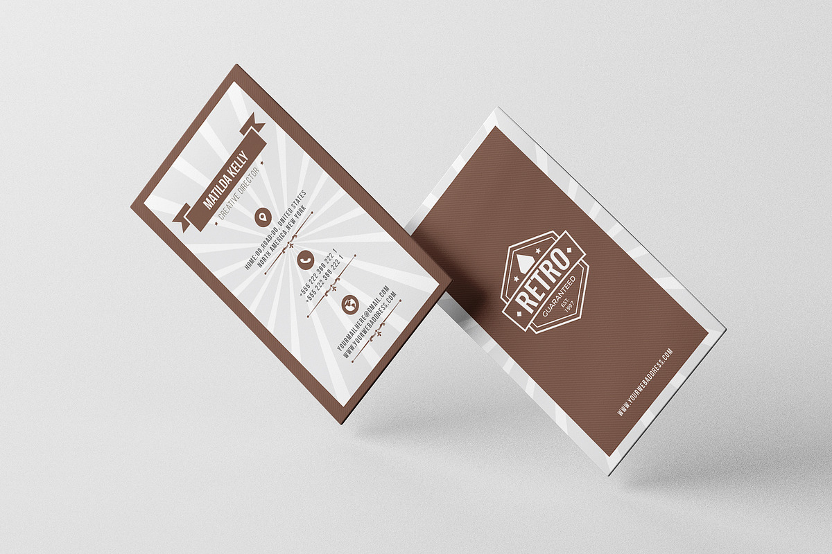 Retro Business Card, a Business Card Template by ZAAS (Photo 5 of 5)