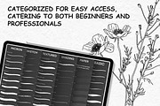 100+ Fine Line Procreate Brushes, a Brush Add-On by BrushArchive (Thumbnail 5 of 10)