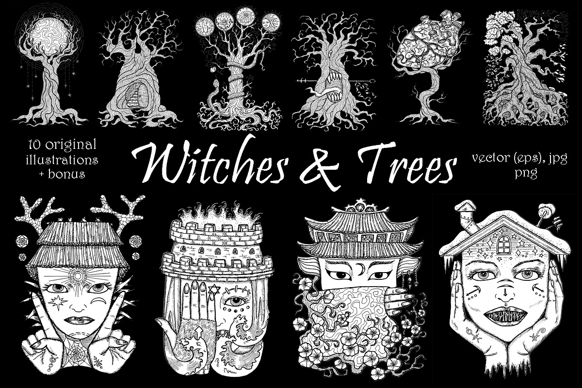 Witches and Trees, an Illustration by Samiramay (Photo 1 of 7)