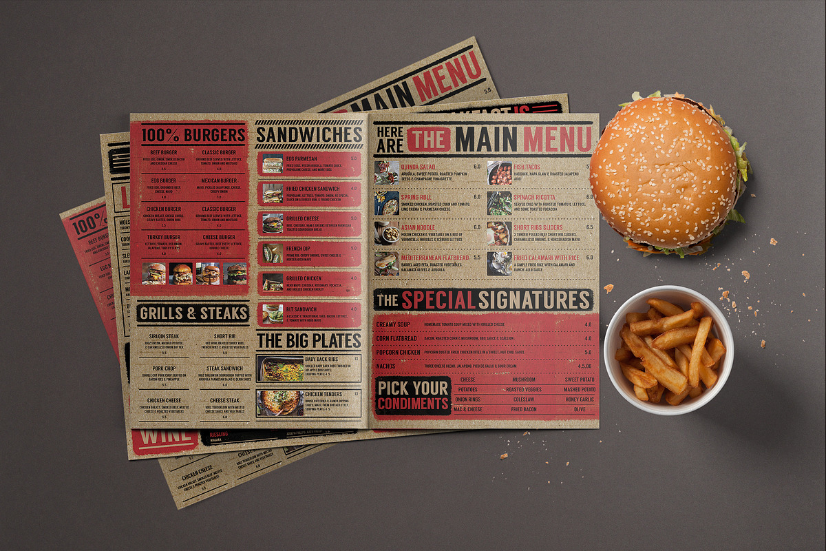 Rustic Cardboard Menu, a Flyer Template by BlueRobinStudio (Photo 5 of 5)