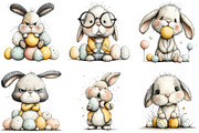 Quirky Easter Bunny Clipart Bundle, an Illustration by Sublimation Artist (Thumbnail 6 of 7)