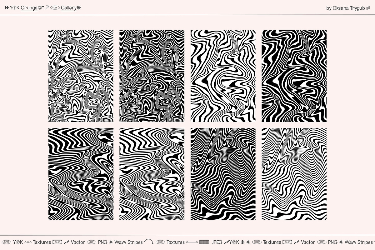 Wavy Stripe Texture & Distorted Line, a Texture Graphic by Oksana Trygub (Photo 5 of 14)