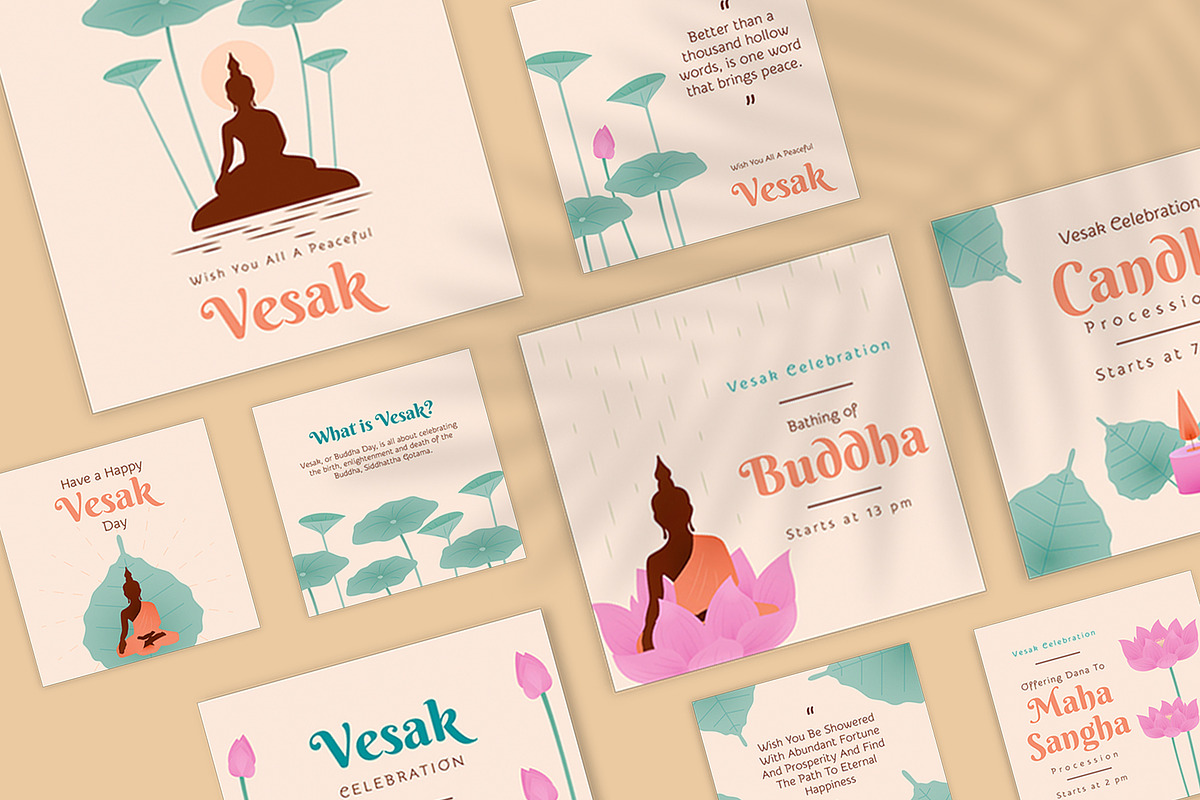 Naturale - Vesak Social Media Pack, a Social Media Template by Lyllopop (Photo 2 of 5)