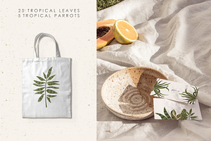 Tropical Leaves Clipart