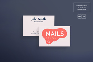 Business Cards Nail Design Salon