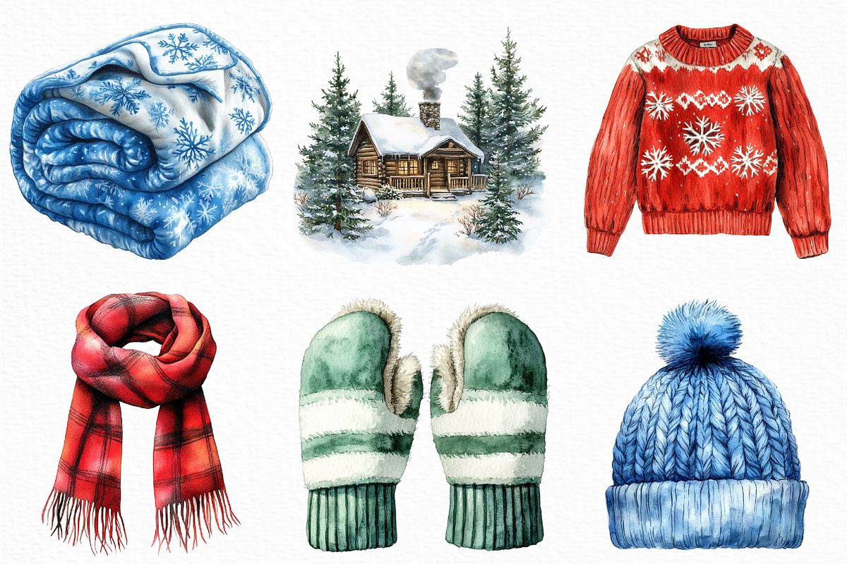 Chilly Christmas Day Clipart, an Illustration by Craft Nest (Photo 3 of 6)