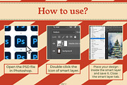 Christmas Card / Poster Mockup Set, an Advertising Mockup by pizza.studi0 (Thumbnail 6 of 6)