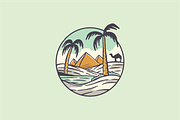 Desert scene with pyramids, a Food Illustration by nomlimo.com (Thumbnail 1 of 2)