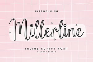 Millerline A Inline Script Font