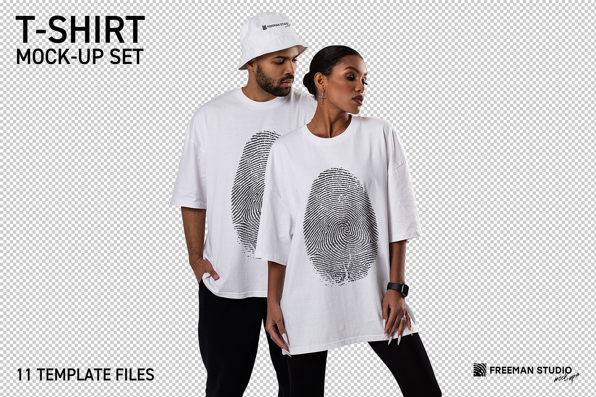 T-Shirt Mock-Up Set, a Shirt Mockup by Freeman Studio (Photo 1 of 14)