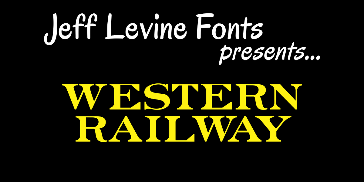 Western Railway JNL, a Serif Font by Jeff Levine Fonts