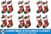 Christmas Stockings Clipart Bundle, a Graphic by crative8112 (Thumbnail 1 of 8)