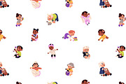 Cute babies life set + pattern, a Person Illustration by PaperTrident (Thumbnail 5 of 5)