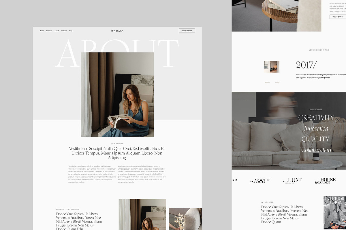 Portfolio Squarespace 7.1 Template, a Websites & App Template by Kseniia_Design (Photo 7 of 8)
