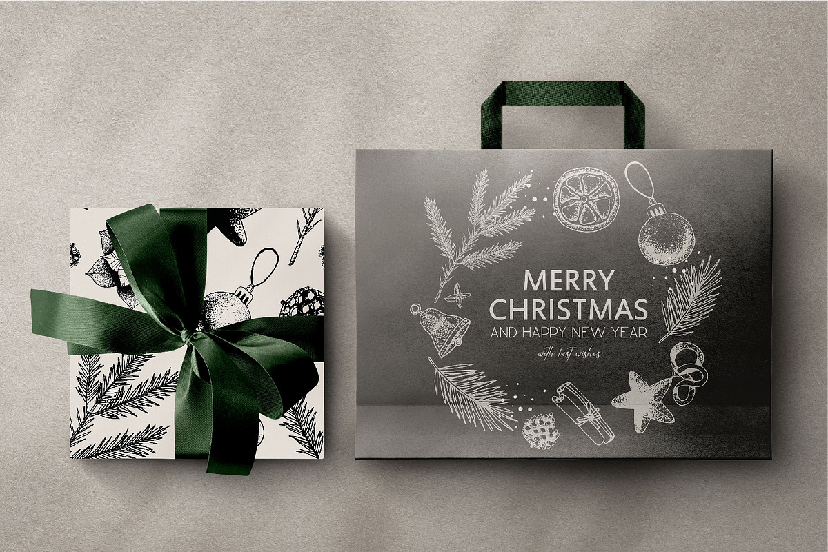 Christmas and New Year set, a Card Template by KPGallery (Photo 4 of 8)
