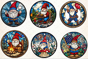 4th of July Gnome Stained Glass Clip, a Seasonal Illustration by Rose Art (Thumbnail 3 of 4)