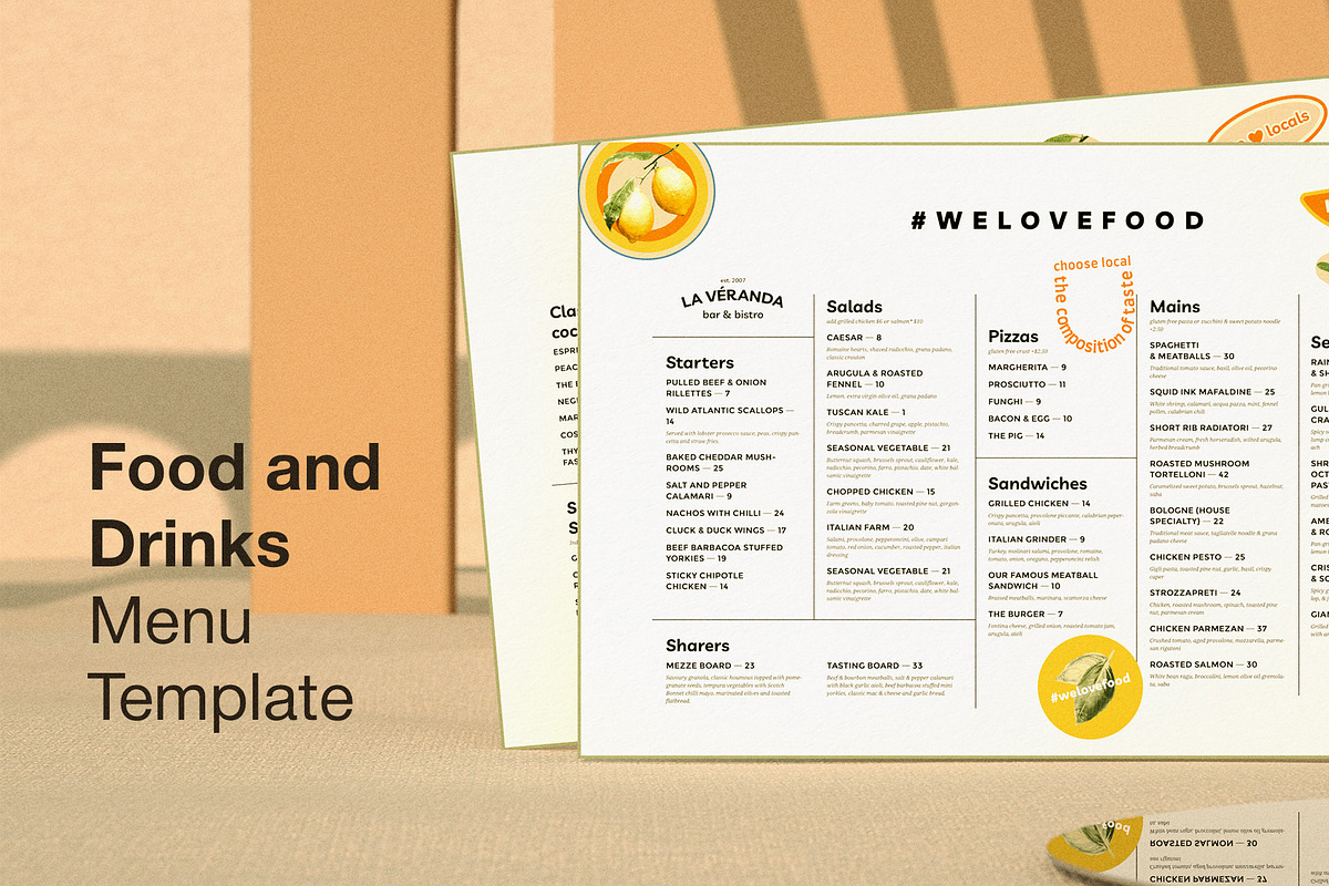 Food and Drinks Restaurant Menu, a Brochure Template by BigWeek (Photo 1 of 5)