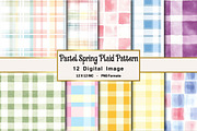 Pastel Spring Plaid Seamless Pattern, an Illustration by OK Design (Thumbnail 1 of 4)