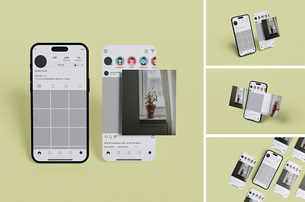 Instagram Post Mockup, an iPhone Mockup by xavier_studio