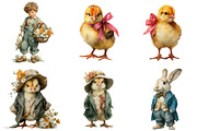 Vintage Easter Fussy Cuts Clipart, an Illustration by DreamArtGraphic (Thumbnail 3 of 4)